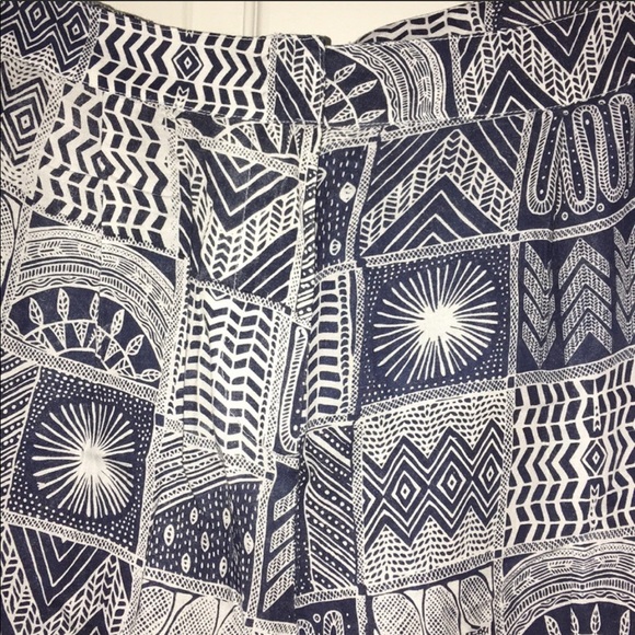 Mara Hoffman| Navy/White Patterned Viscose Pants - Picture 4 of 12